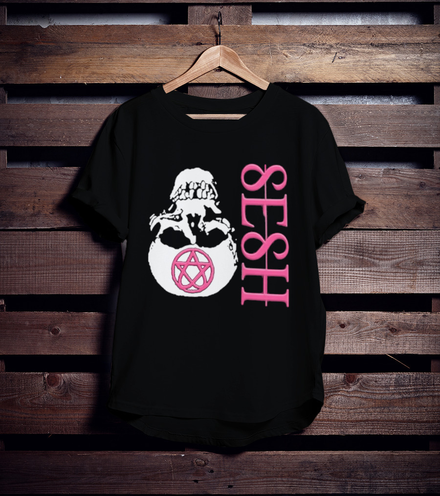 Team SESH Seshagram Skull With Pentagram T-Shirt