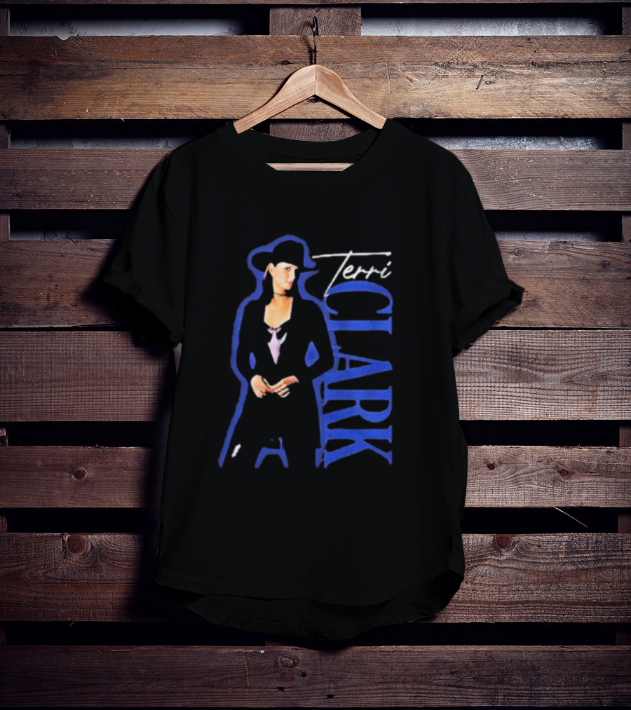 Terri Clark Fearless Vintage Black Hat And Blue Lettering T-Shirt