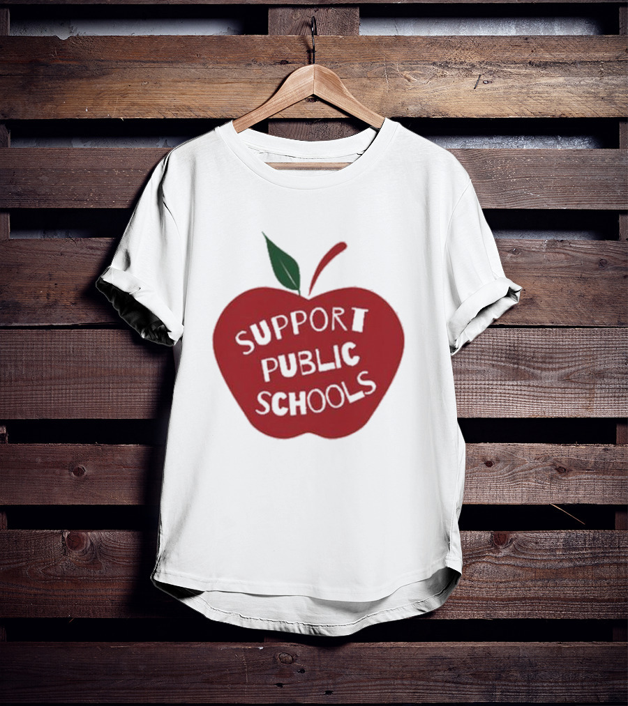 Support Public Schools Red Apple T-Shirt