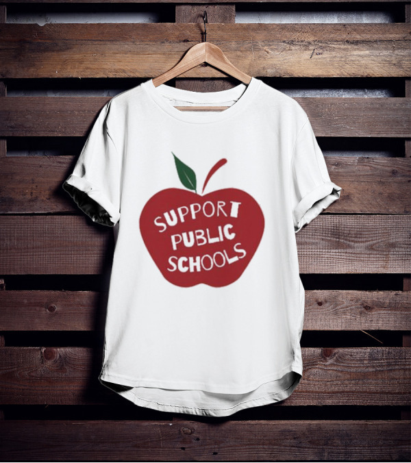 Support Public Schools Red Apple T-Shirt