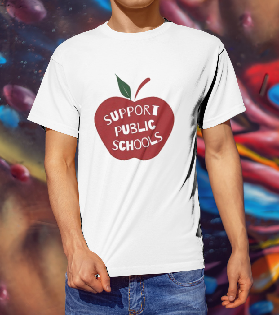Support Public Schools Red Apple T-Shirt