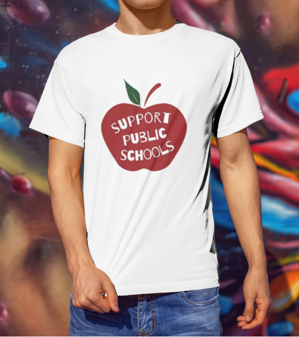 Support Public Schools Red Apple T-Shirt