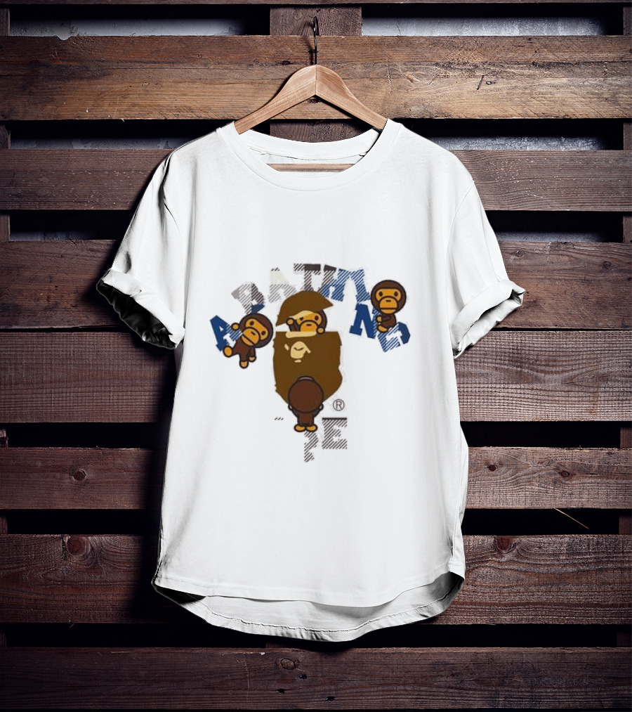 A Bathing Ape College Milo Bape Check T-Shirt