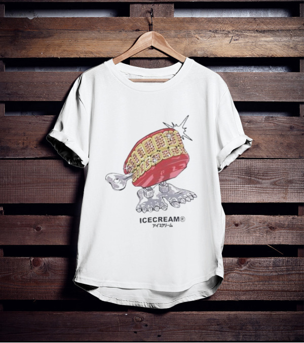 ICECREAM Chatterbox Teeth Walking Figure T-Shirt