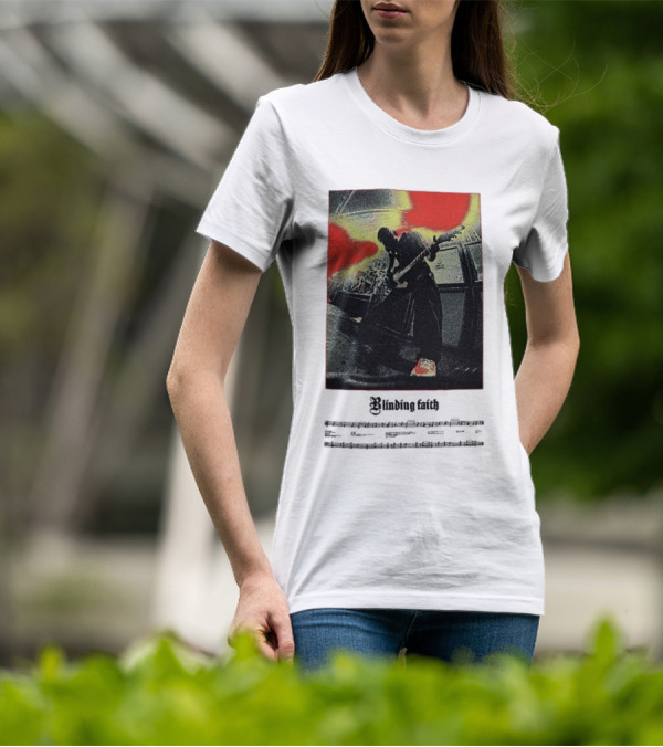 Knocked Loose Blinding Faith Live Performance With Sheet Music Overlay T-Shirt