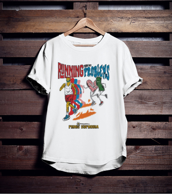 Running From My Problems Cartoon Characters Planet Euphoria T-Shirt