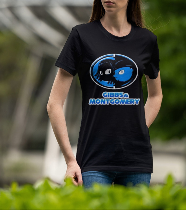 Gibbs And Montgomery Oval Characters Blue Emblem T-Shirt