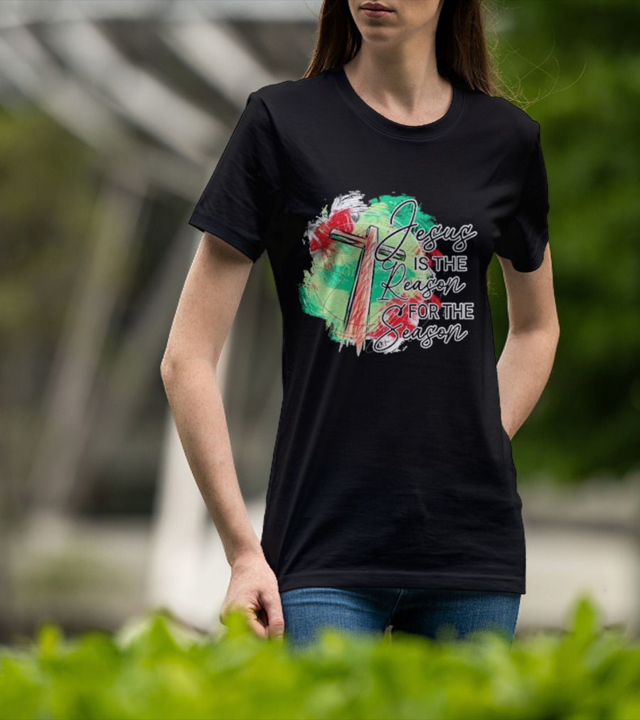 Jesus Is The Reason For The Season Christmas Cross T-Shirt