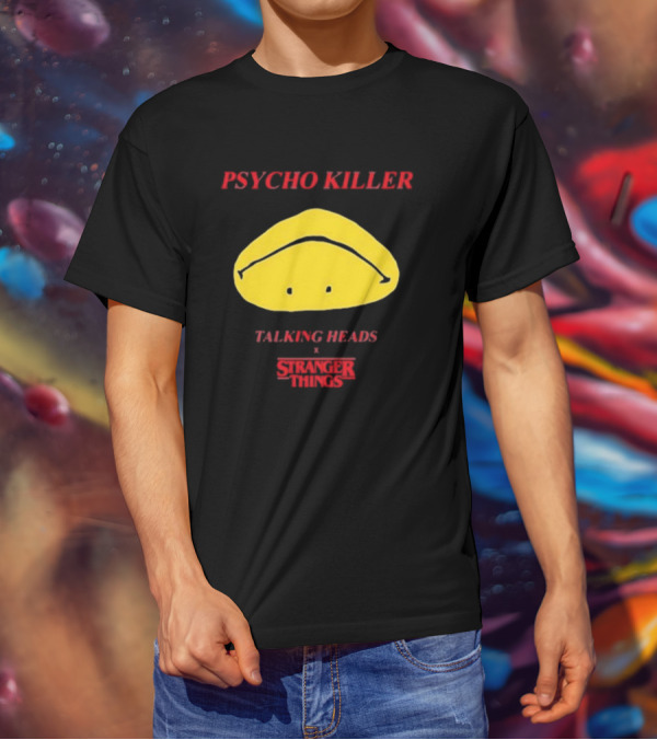 PSYCHO KILLER TALKING HEADS X STRANGER THINGS YELLOW T-Shirt