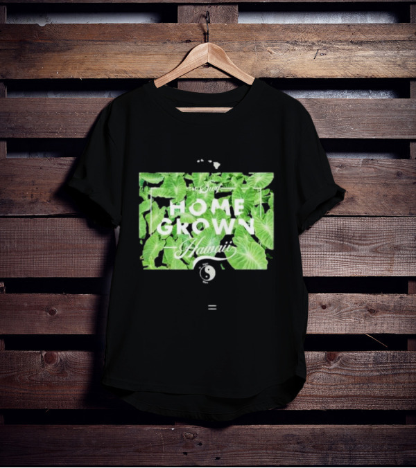 T&C Surf Homegrown Hawaii Yin Yang Tropical Leaves T-Shirt