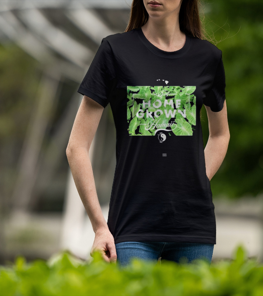 T&C Surf Homegrown Hawaii Yin Yang Tropical Leaves T-Shirt