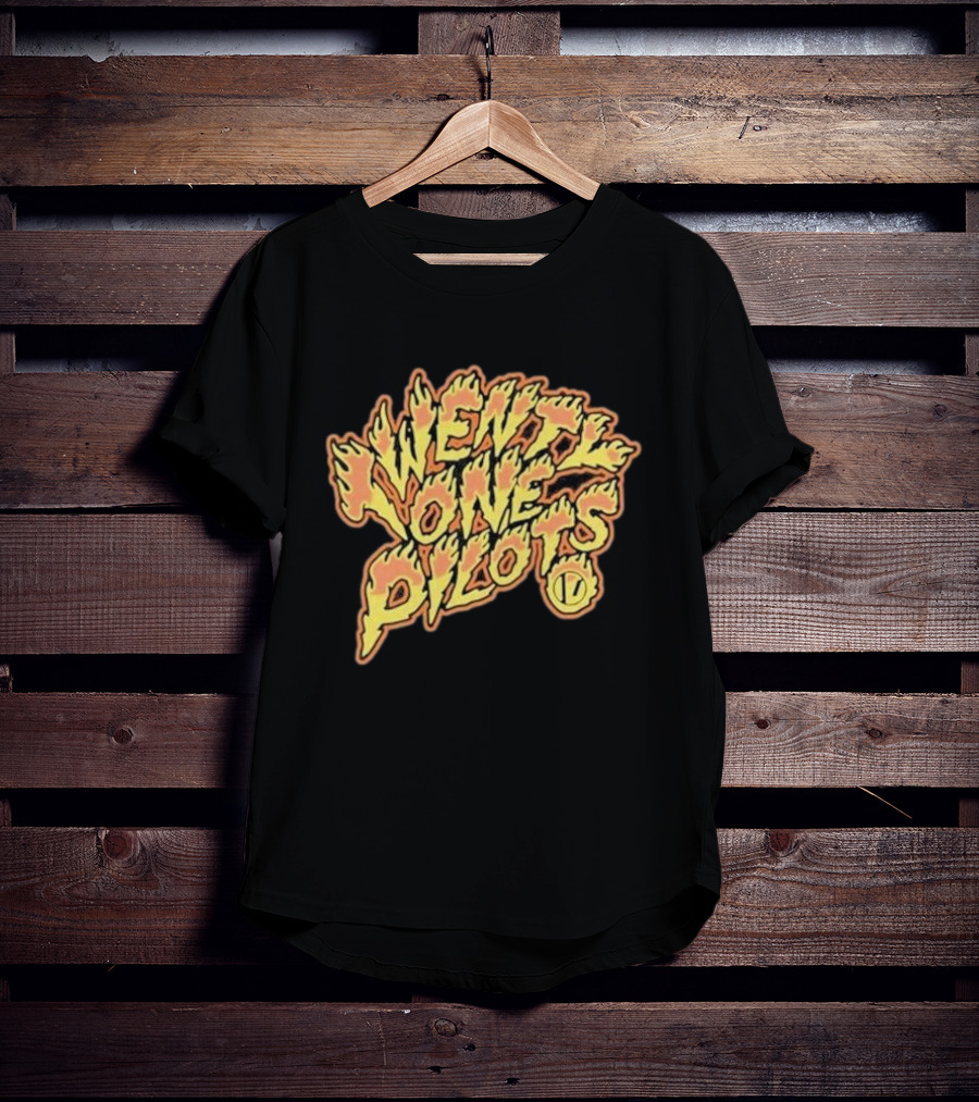 Twenty One Pilots Fiery Text Band T-Shirt
