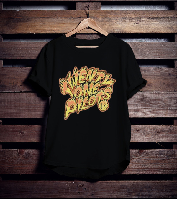 Twenty One Pilots Fiery Text Band T-Shirt