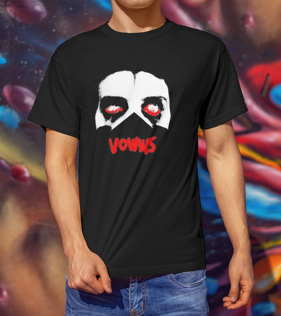 Vowwsband Vowws Red Eyes Hollow Face T-Shirt
