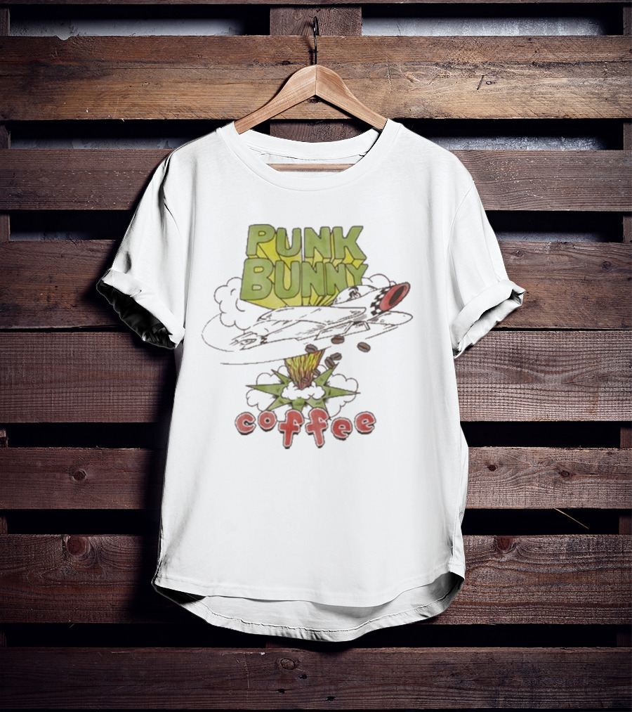 Green Day Punk Bunny Coffee Dookie Art Explosion T-Shirt