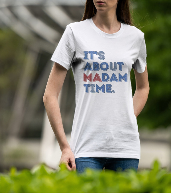 Lizzo It’s About Madam Time Retro Style Blue And Red Text T-Shirt