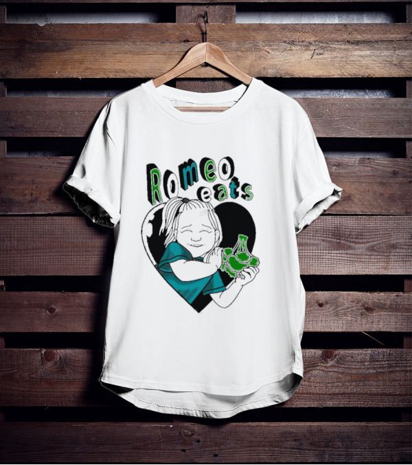 Romeo Eats Broccoli Heart Toddler Hug T-Shirt