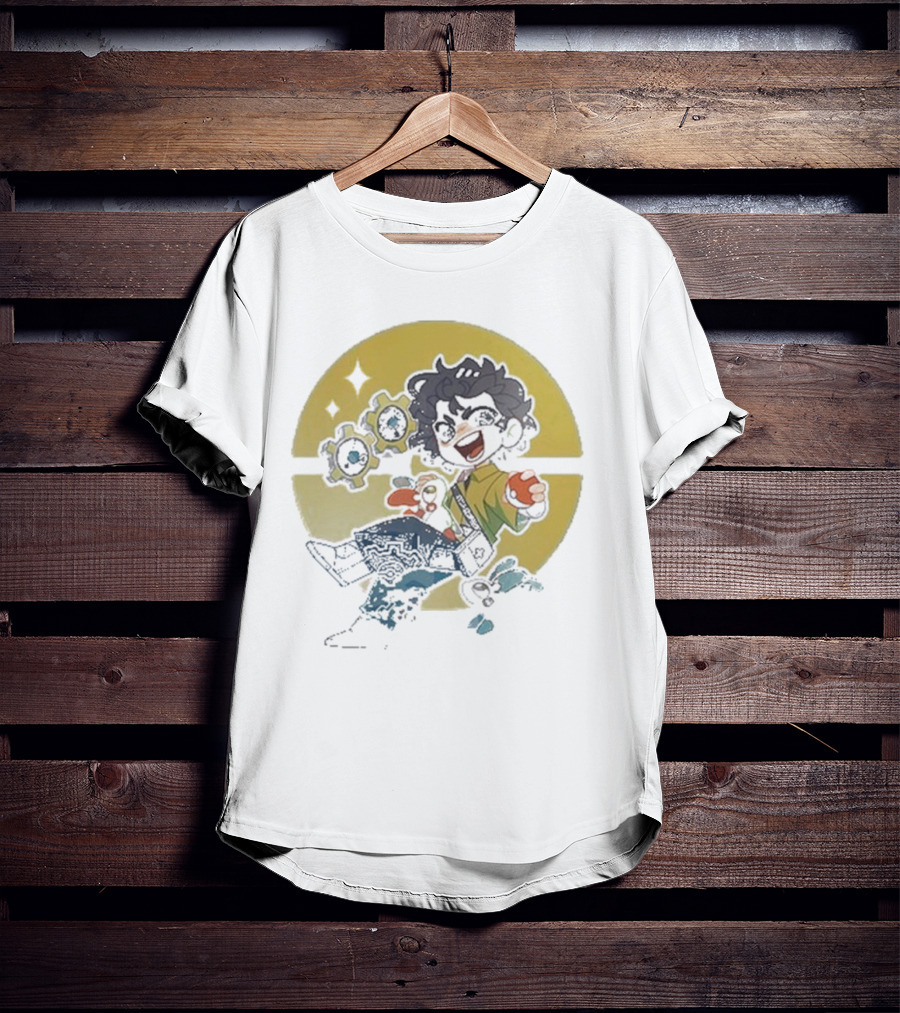 Snifferish Pokemon Trainer With Pokeball And Gears T-Shirt