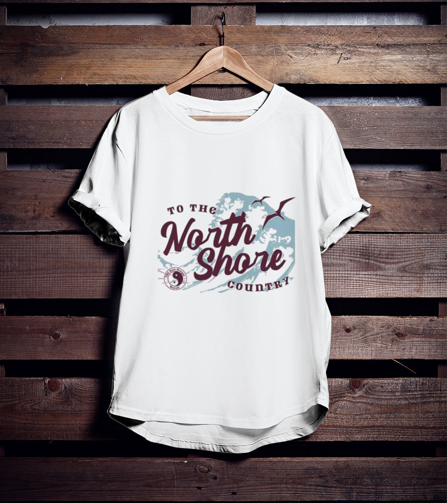 To The North Shore Country Yin Yang Wave Seagulls T-Shirt