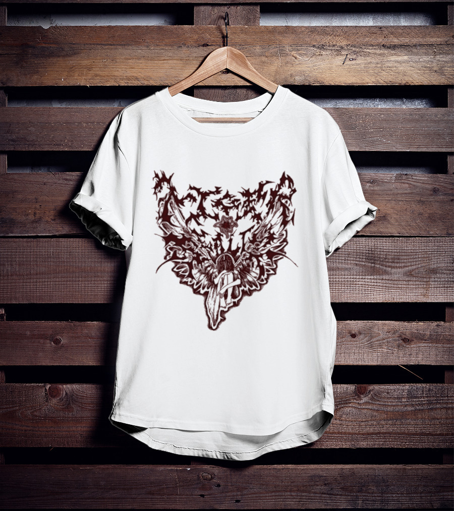 Tiger Swan Sting Intricate Gothic T-Shirt