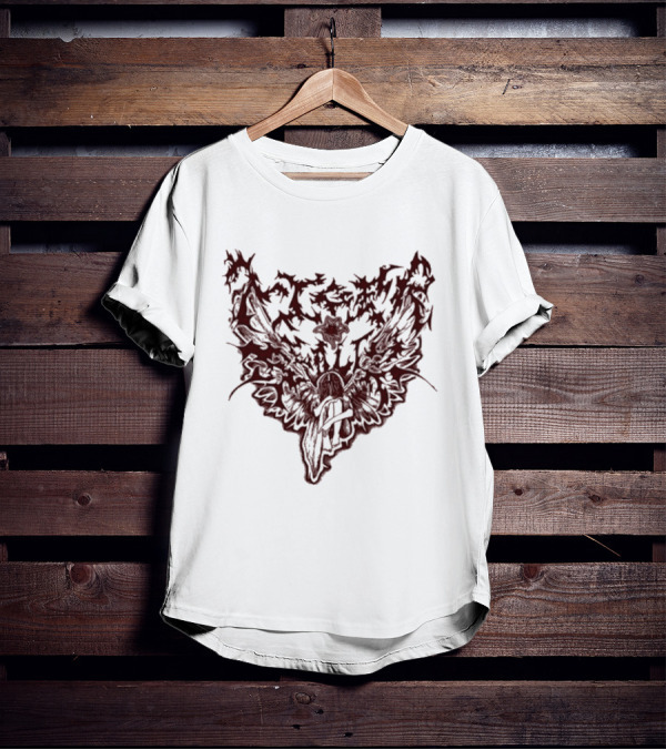 Tiger Swan Sting Intricate Gothic T-Shirt