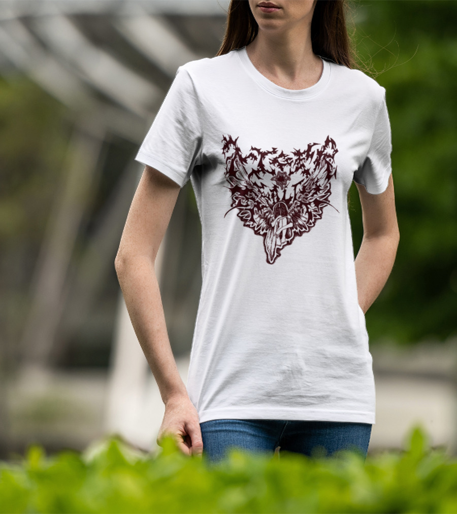 Tiger Swan Sting Intricate Gothic T-Shirt