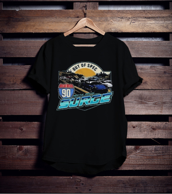 I-90 Surge Out Of Spec Seattle Boston Highway Traffic Scene T-Shirt