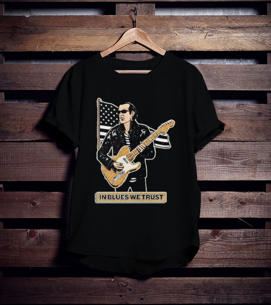 In Blues We Trust Joe Bonamassa Blues Hero American Flag Guitar T-Shirt