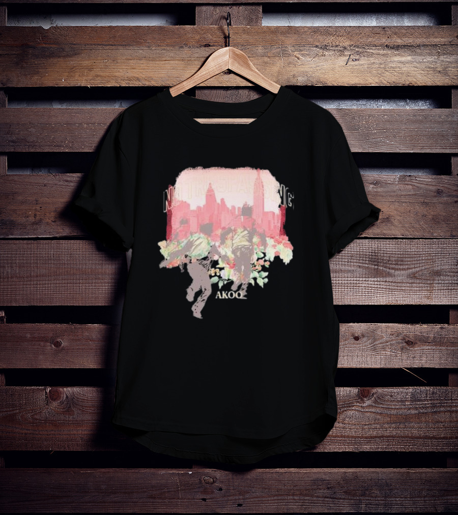 No Trespassing Akoo Urban Skyline Floral Run T-Shirt