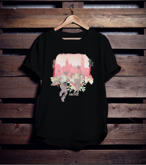 No Trespassing Akoo Urban Skyline Floral Run T-Shirt