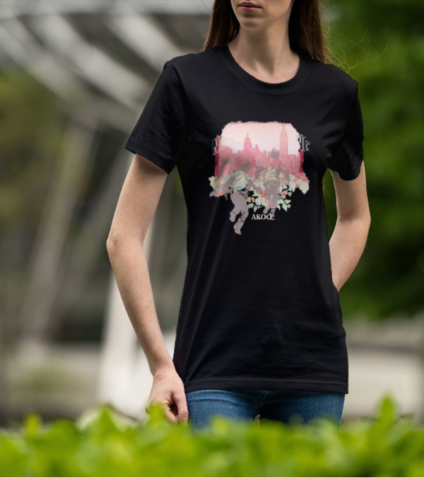 No Trespassing Akoo Urban Skyline Floral Run T-Shirt