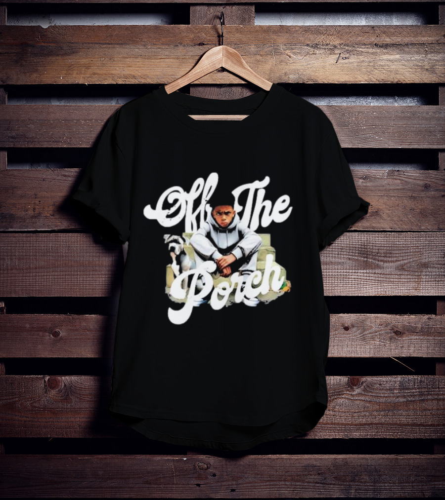 Off The Porch Hoodie Dog Boy Sitting T-Shirt