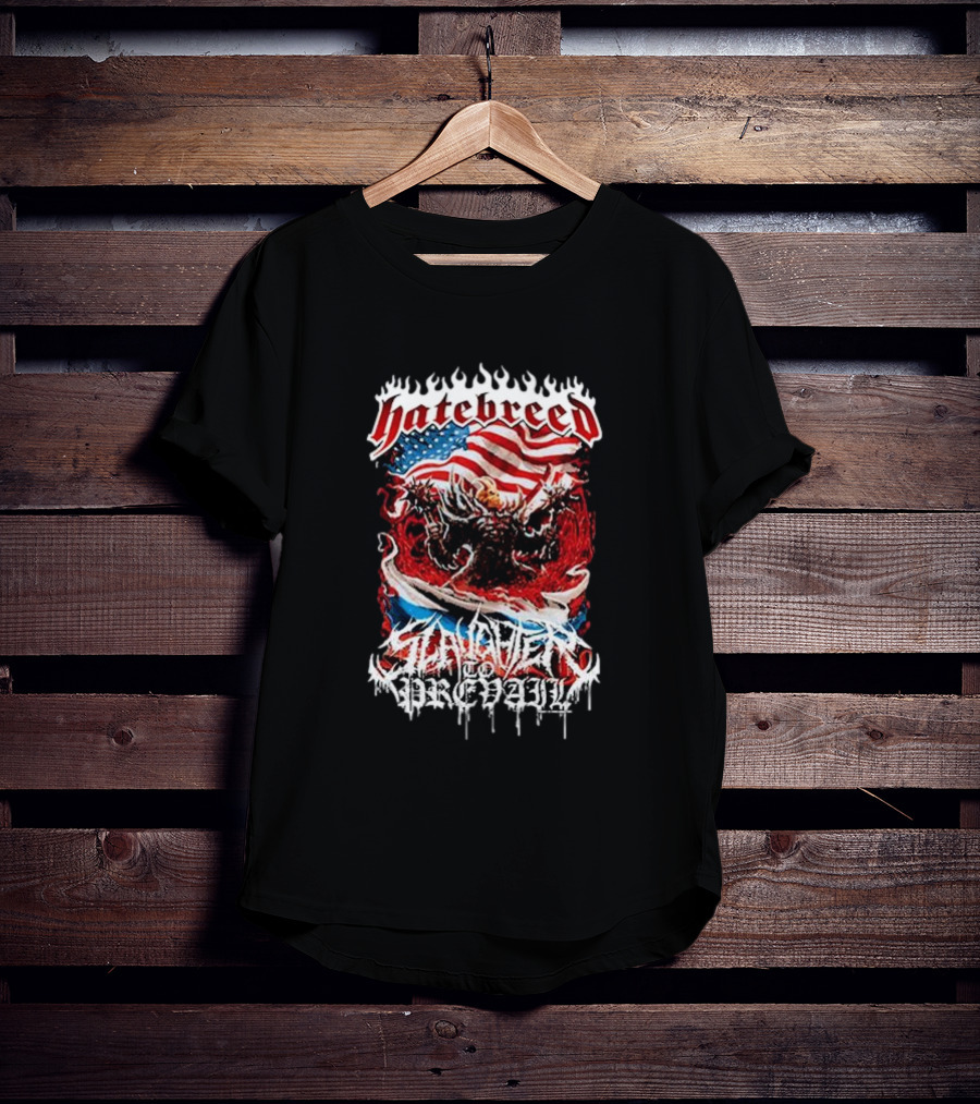 Hatebreed Slaughter To Prevail American Flag Demon T-Shirt