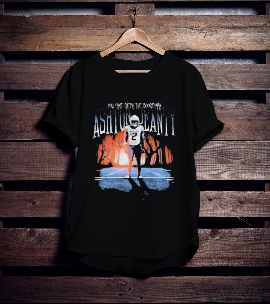 Ashton Jeanty You Can’t Catch The Boogeyman Football Forest Shadows T-Shirt