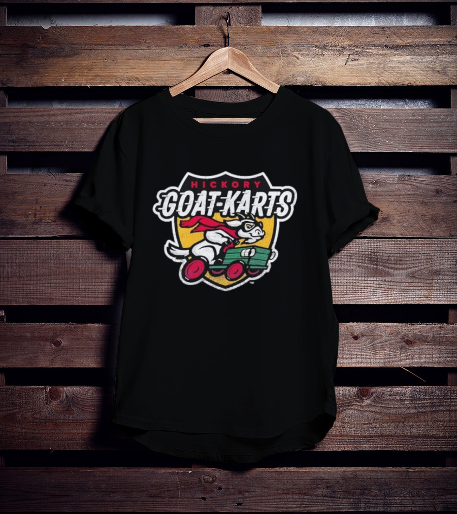 Hickory Goat-Karts Racing Mascot Shield T-Shirt