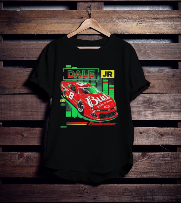 Dale Jr 8 Bud King Of Beers Budweiser Racing Car T-Shirt