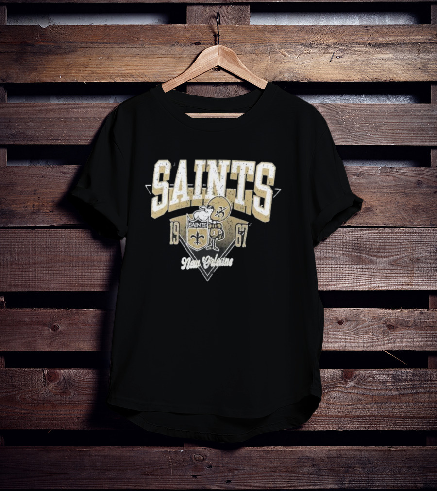 New Orleans Saints 1967 Vintage Fanatics Never Over T-Shirt