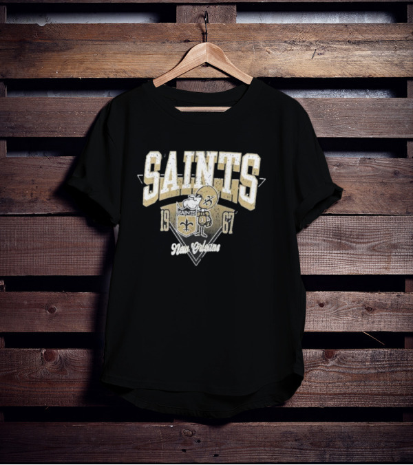 New Orleans Saints 1967 Vintage Fanatics Never Over T-Shirt