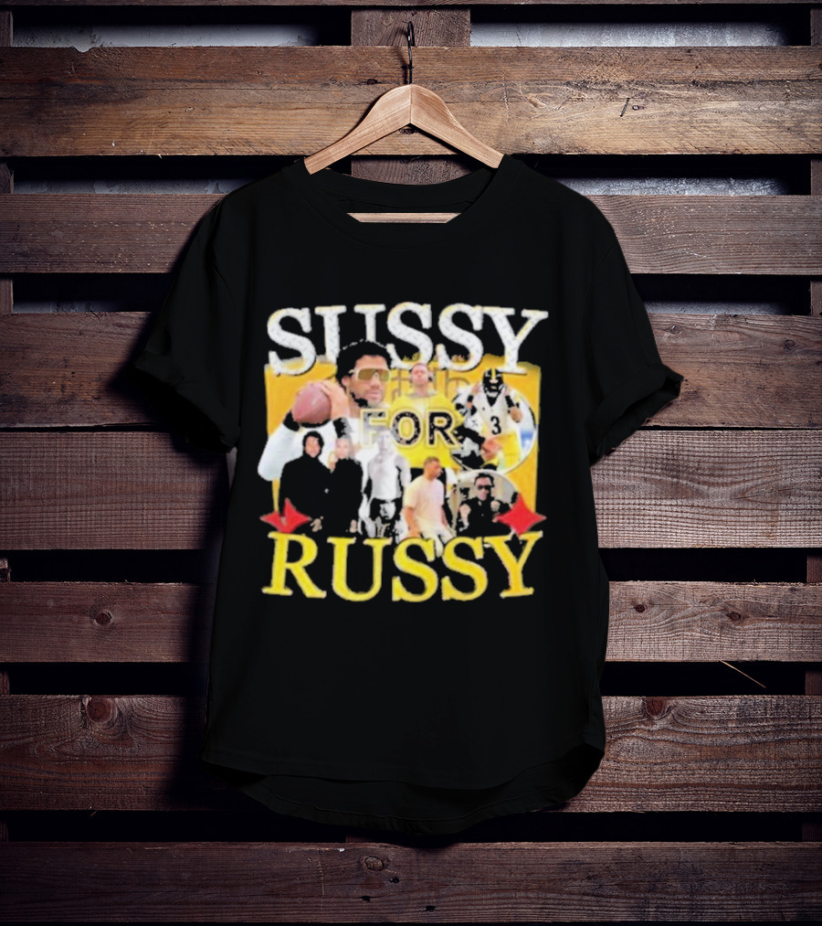 Sussy For Russy Football Photos Collage T-Shirt