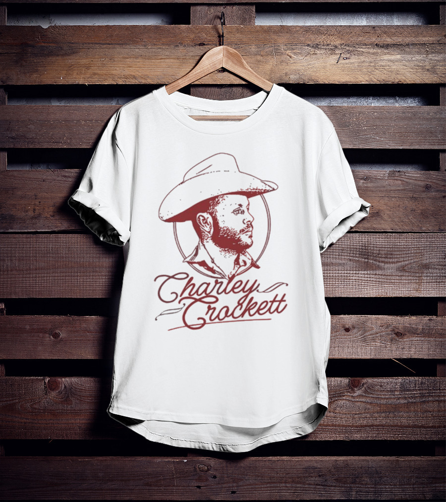 Charley Crockett Western Cowboy Hat Profile T-Shirt