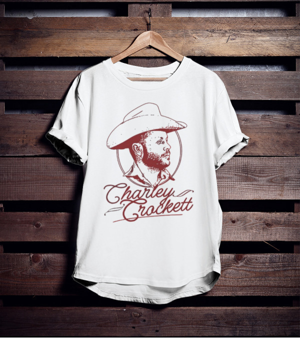 Charley Crockett Western Cowboy Hat Profile T-Shirt