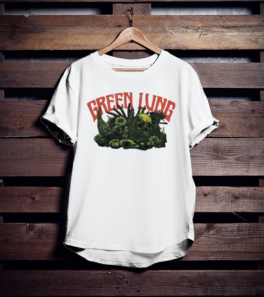 Green Lung Harvest Skull And Pumpkins T-Shirt