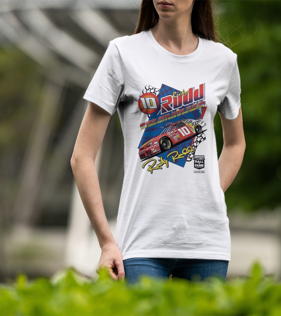 Ricky Rudd 2025 NASCAR Hall Of Fame Inductee 906 Starts 23 Wins 29 Top 5s 48 Top 10s Most Career Starts In NASCAR Cup Series Modern Era T-Shirt