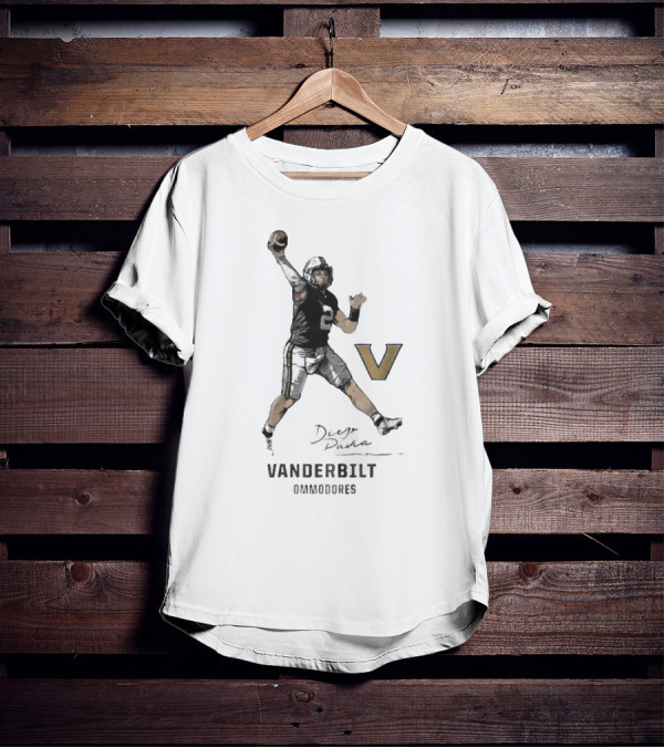 Vanderbilt Commodores Football Diego Pavia Superstar Signature T-Shirt