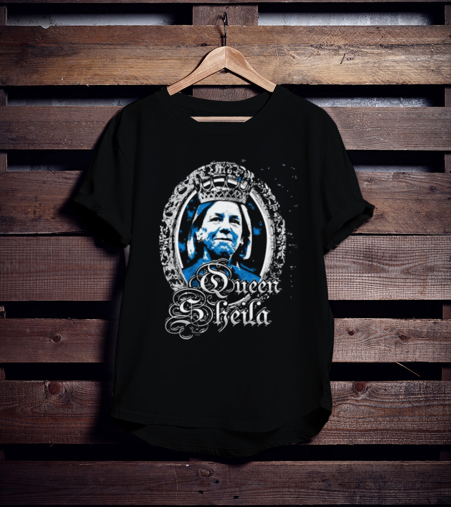 Queen Sheila Regal Portrait Crowned With Ornate Frame T-Shirt