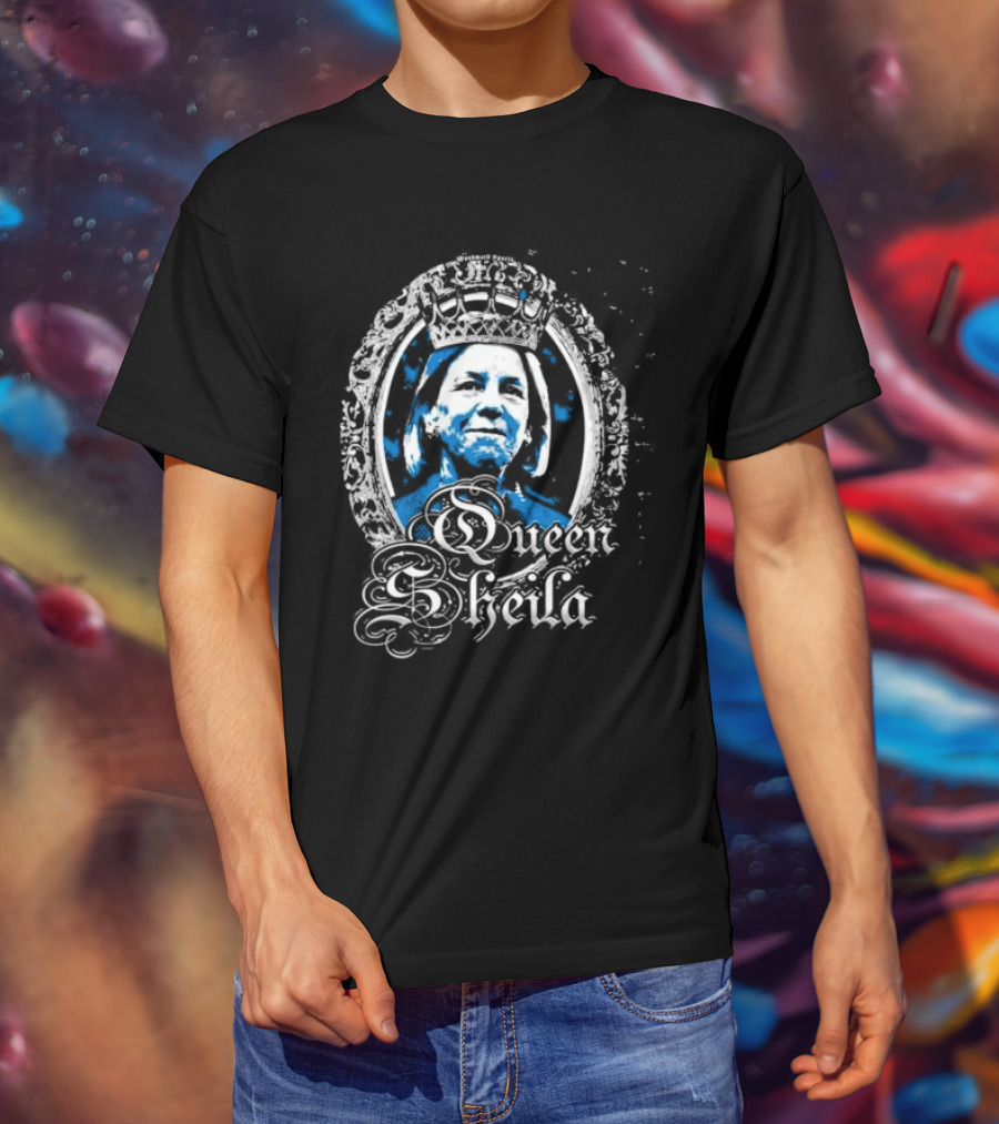 Queen Sheila Regal Portrait Crowned With Ornate Frame T-Shirt
