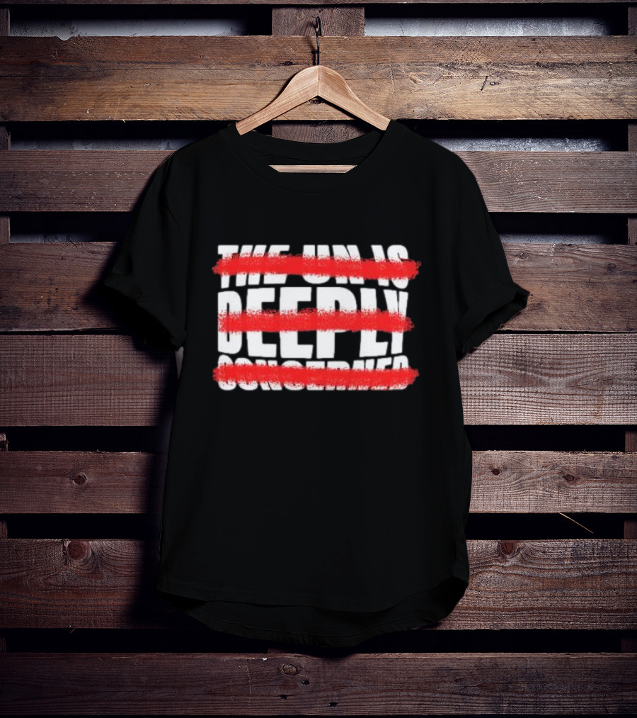 The UN Is Deeply Concerned Strikethrough Red Line T-Shirt