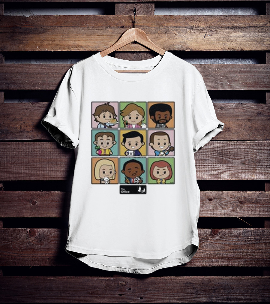 The Office Characters Cartoon Grid Toddler T-Shirt