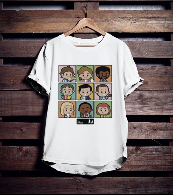 The Office Characters Cartoon Grid Toddler T-Shirt