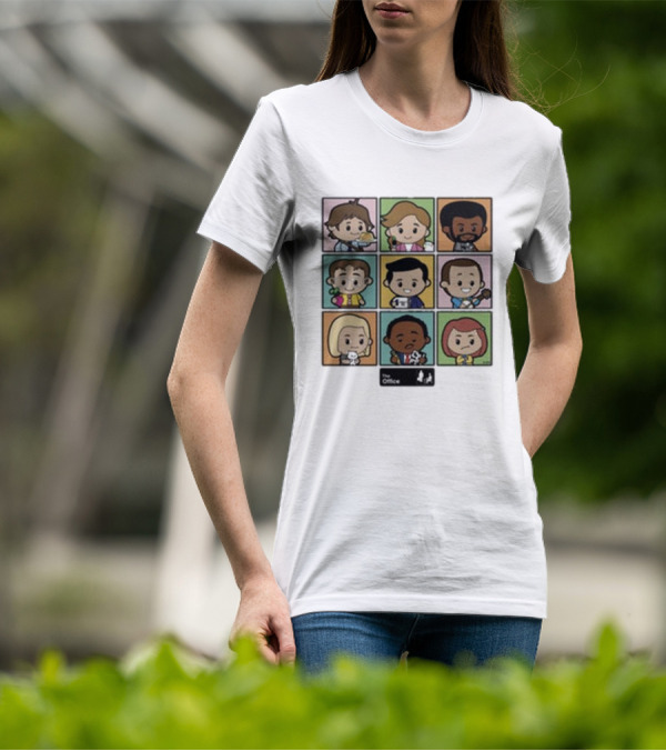 The Office Characters Cartoon Grid Toddler T-Shirt